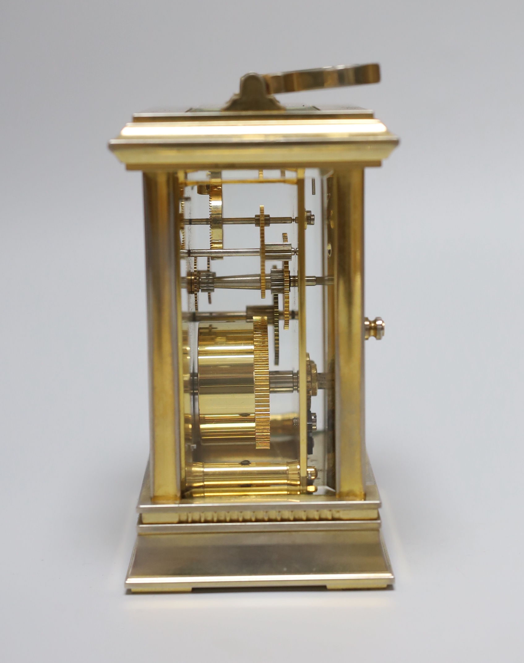 A Morrell & Hilton carriage timepiece, 13cm